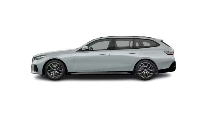 Light gray station wagon with alloy wheels shown in side profile