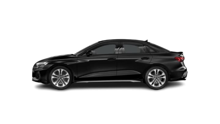Black sedan wagon with sleek design photographed from the side